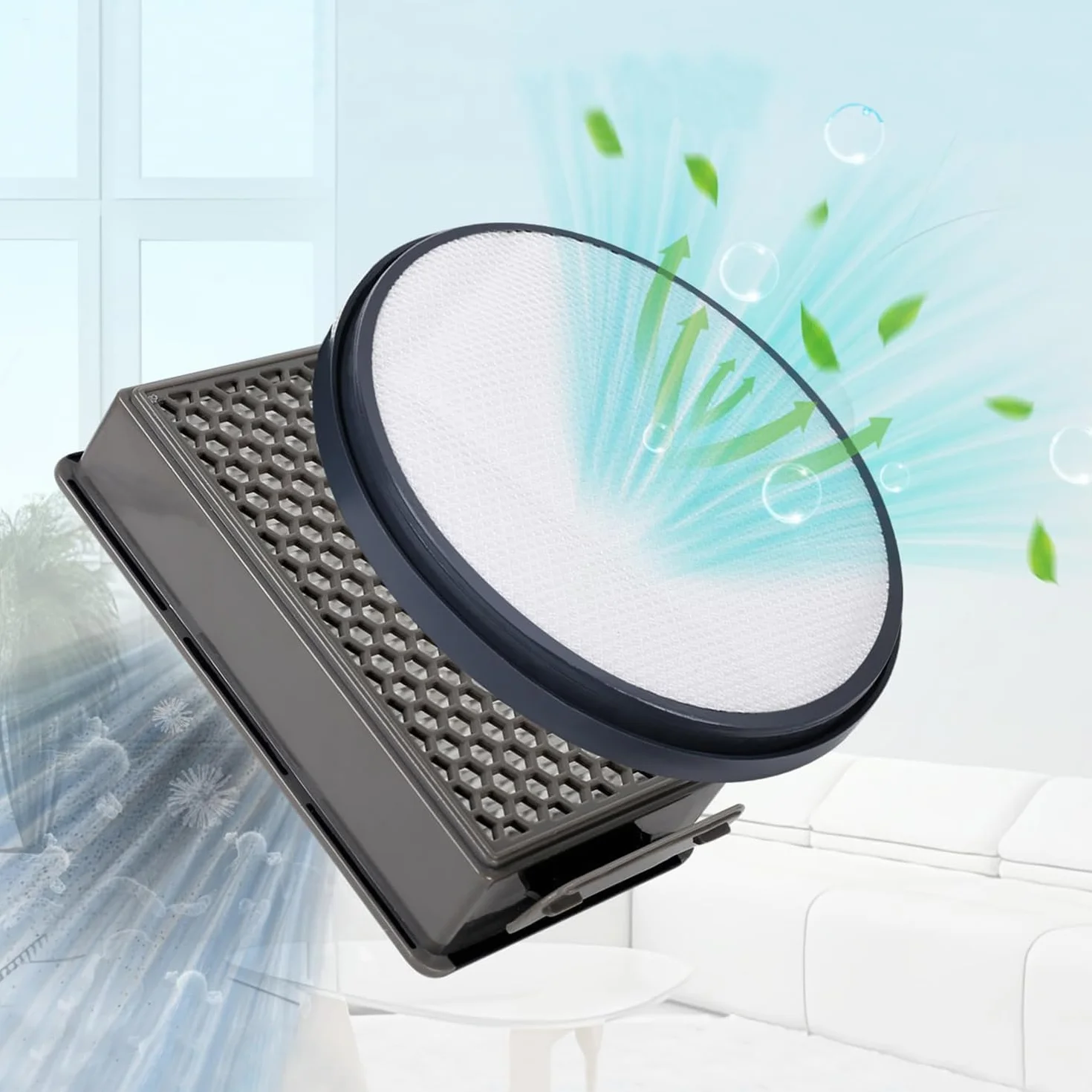 juego de 2 filtros de repuesto compatibles con la aspiradora Rowenta Compact Power XXL RO4811EA RO4823EA RO4825EA RO4853EA RO4855EA RO4859EA RO4871EA RO4881EA, sustituye las piezas ZR780000
