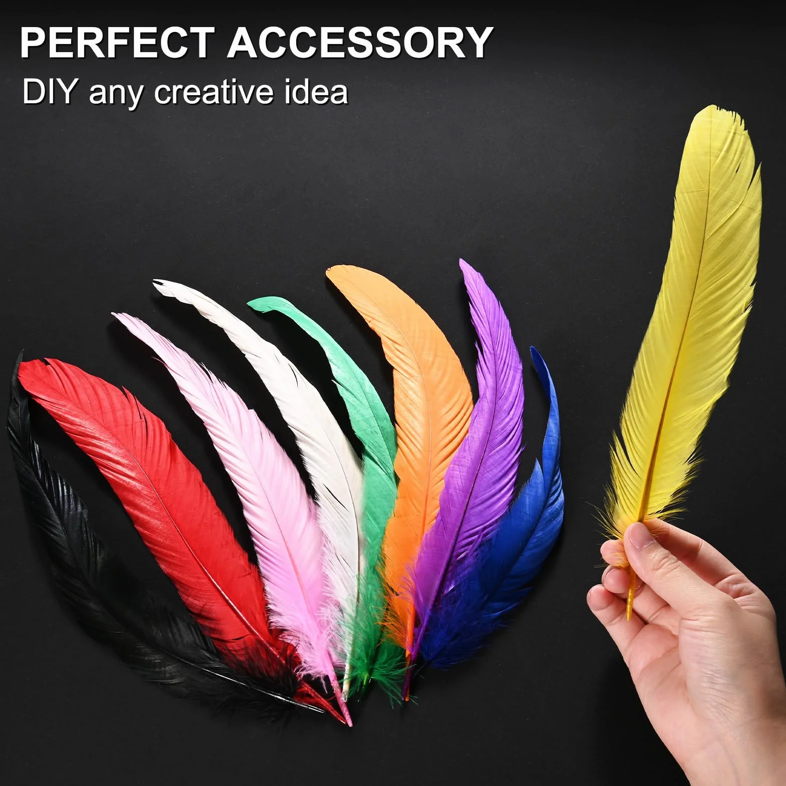 M METERXITY 50 Plumas Naturales De Cola De Gallo, 10-12 Pulgadas / 25-30cm De Largo Para Manualidades/Bodas/Atrapasueños/Decoraciones DIY [Rojo]