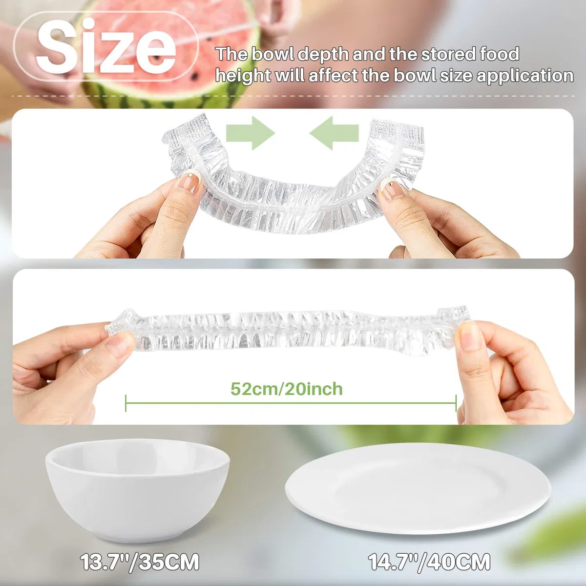 MAQIHAN 100 fundas reutilizables para cuencos, tamaño grande, 52 cm de longitud