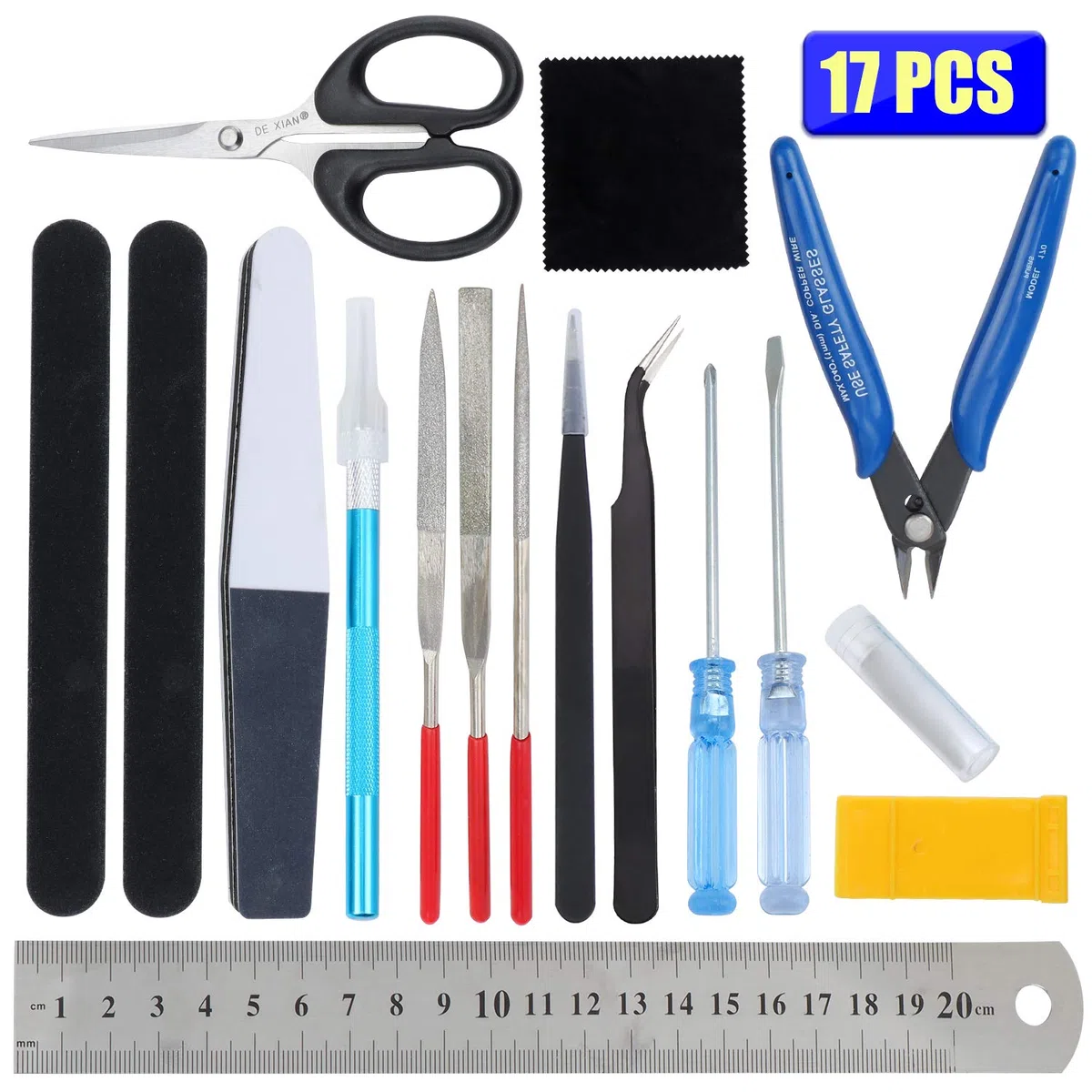 17PCS Estándar Gundam Herramientas de Modelismo, Gundam Modeler Builder's Tools, Hobby Building Craft Kit