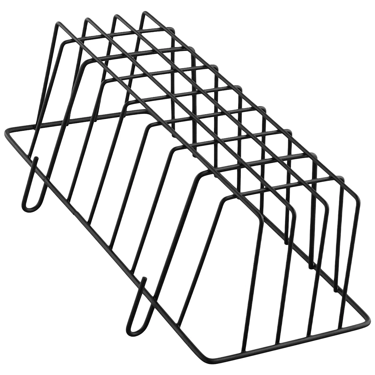 SINJEUN Pack de 8 Cestas Colgantes de Rejilla Metálica, 23 x 10 x 7,5 cm, Organizador de Pared con Gancho para Cocina, Baño y Oficina, Negro