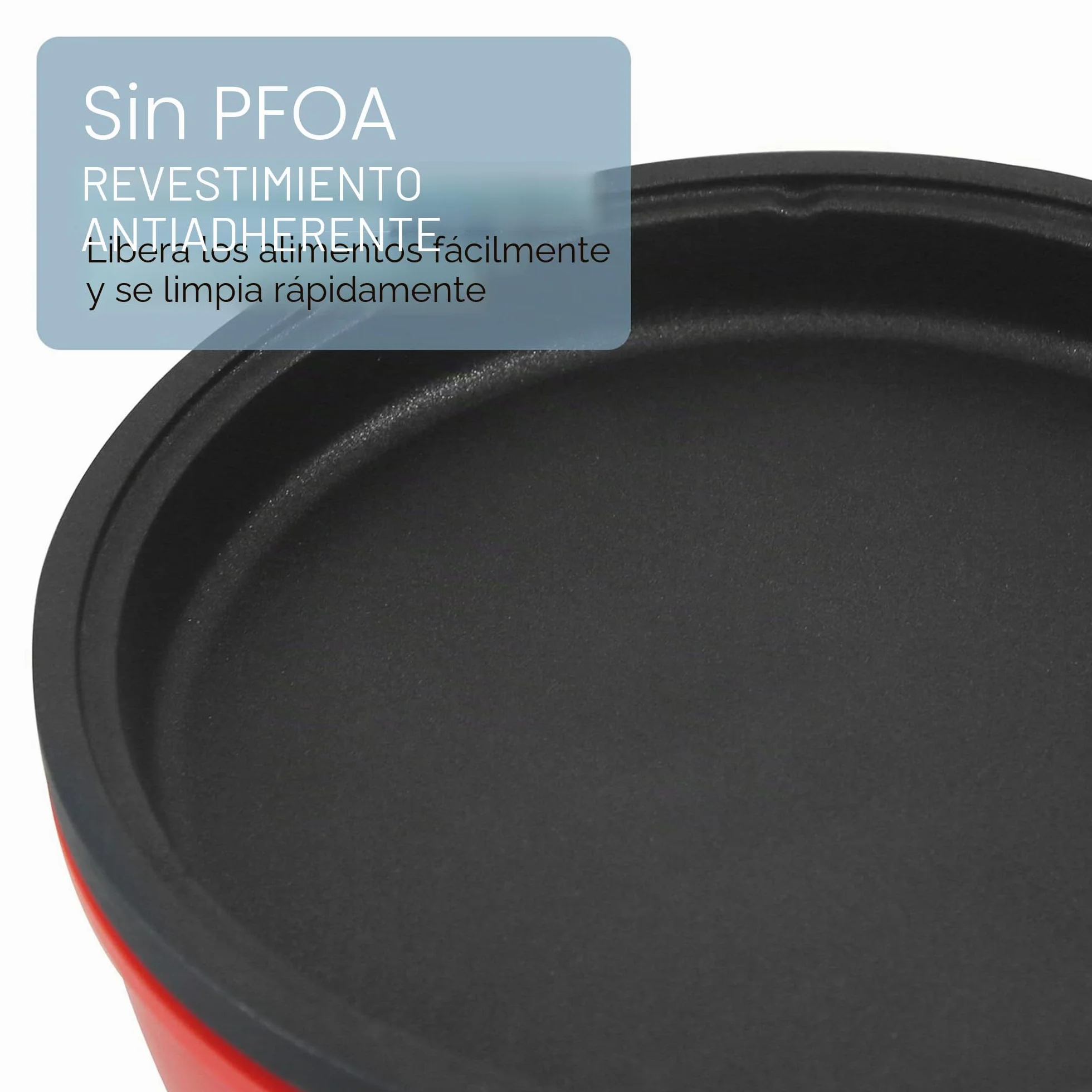 Elite Gourmet EGL-6101 Personal Sartén eléctrica antiadherente para salteados con tapa de cristal templado, calentamiento rápido, 650 vatios, rojo
