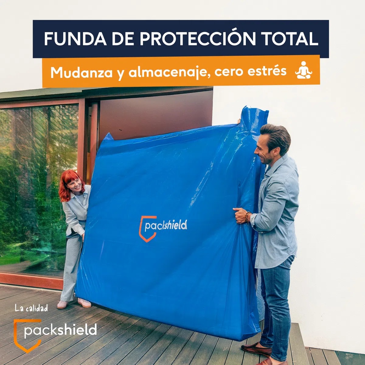 Funda Protectora de Plástico para Colchón 90x200 cm - con Cremallera - Bolsa resistante para Mudanza, Almacenamiento y Transporte - Impermeable, Antichinches, Grosor 30 cm
