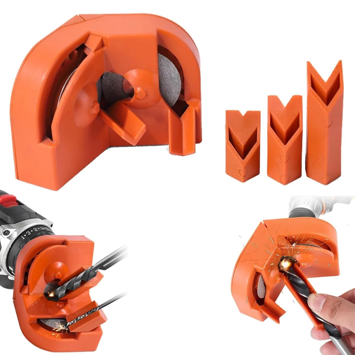 Afilador de Brocas Multiusos, Afilador Brocas Profesional Afilador Cuchillos para Taladro Eléctrico, Afilador de Brocas Portátil para Todas Las Brocas, Afilador Multifunción