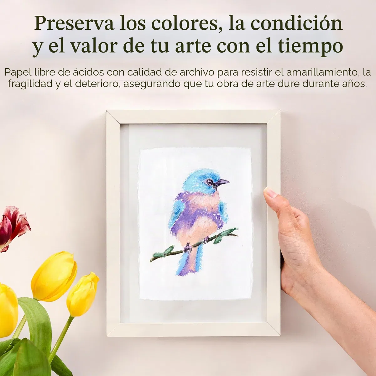 Wanderings Papel Blanco de Borde Crudo Hecho a Mano - 10,5x15 cm - Paquete de 50 - Papel para Acuarela/Medios Mixtos - Reservacion, Invitaciones, Tarjetas de Felicitación, Manualidades, Grueso 150 GSM