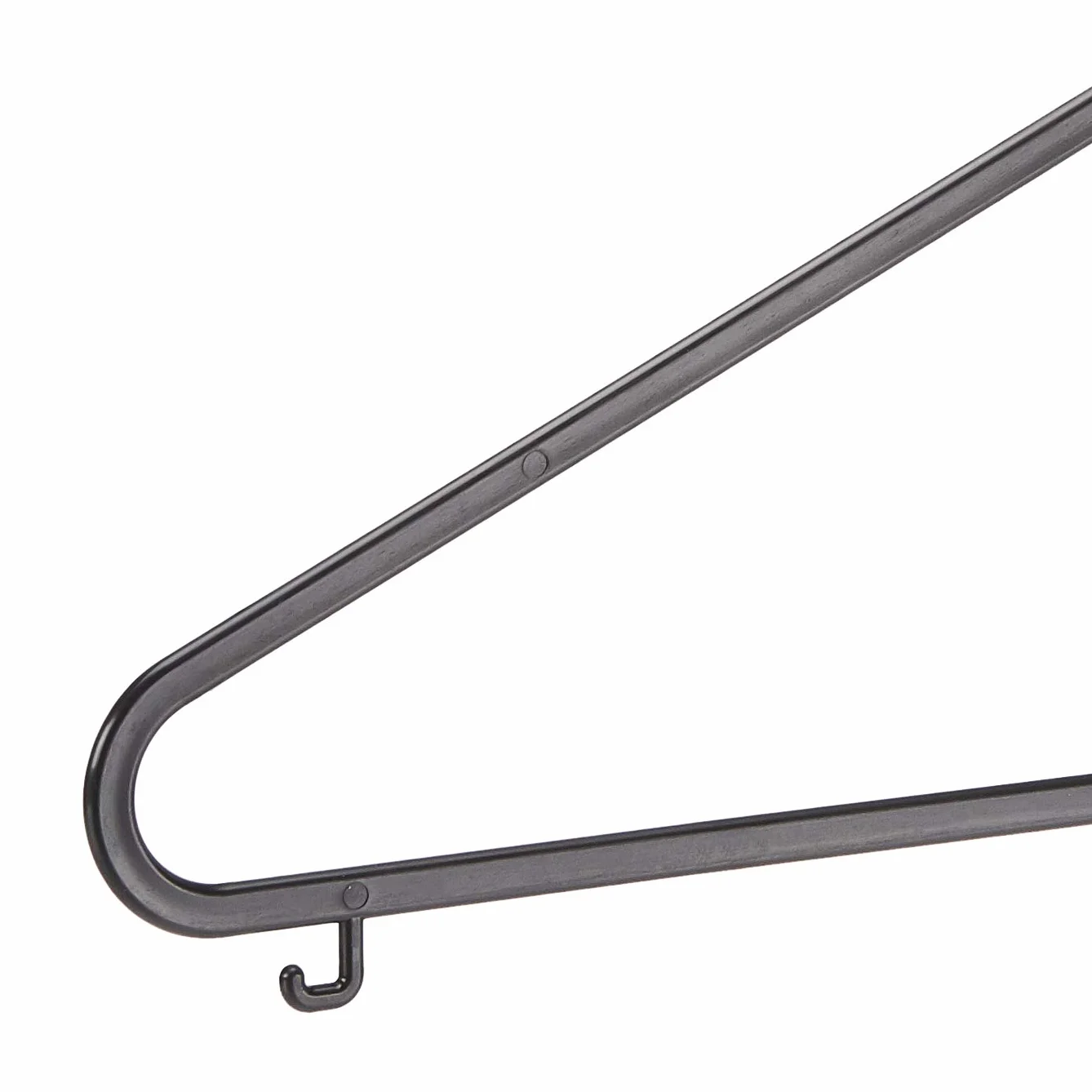 Amazon Basics Perchas de plástico con barra para pantalón de traje, Paquete de 50, Negro