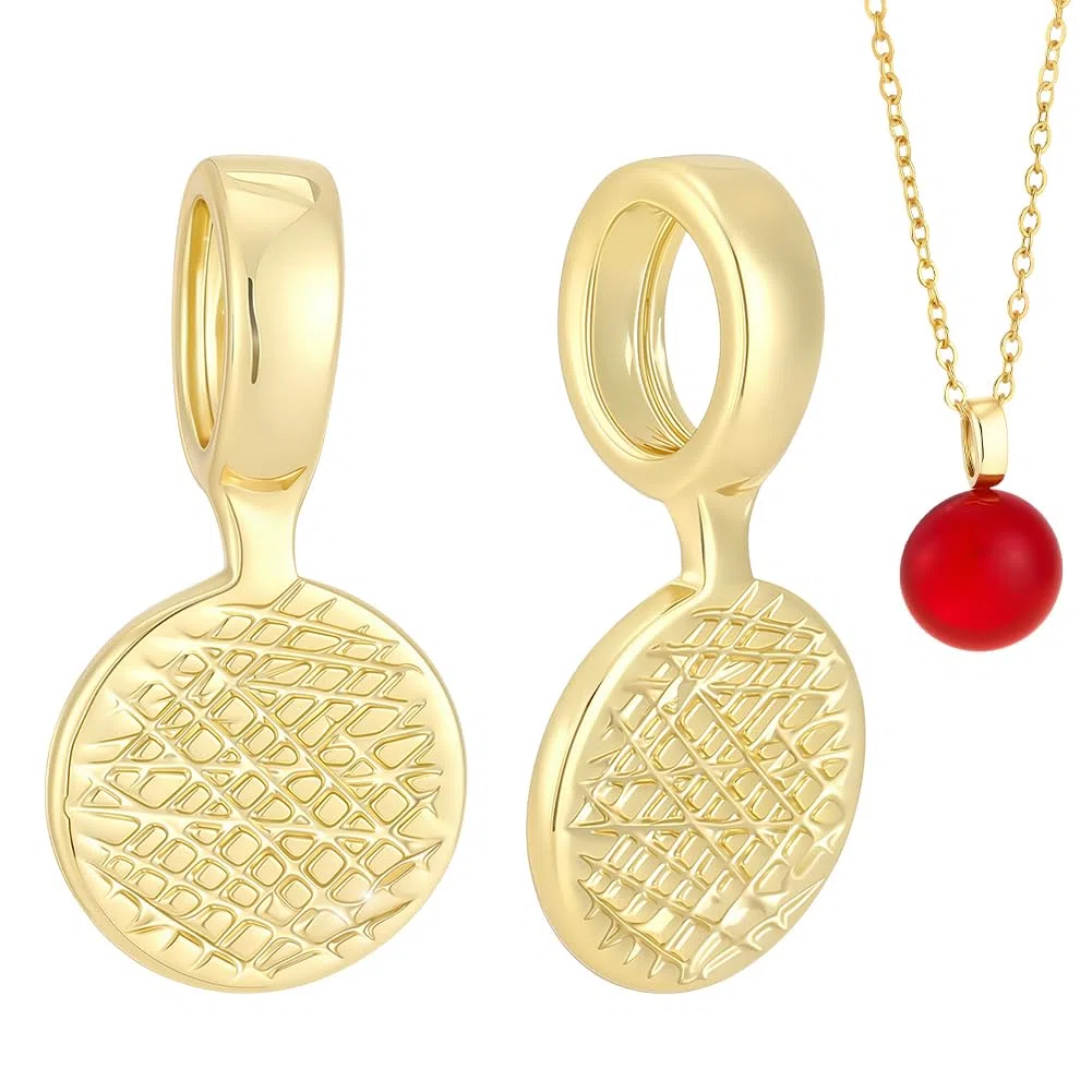 Beebeecraft 8 Pieza de Almohadillas Planas Adhesivas para Colgantes Almohadillas Planas Redondas de 18mm Chapadas En Oro de 16x8 Quilates para Pegar En Colgantes para Collares para Hacer Joyas con