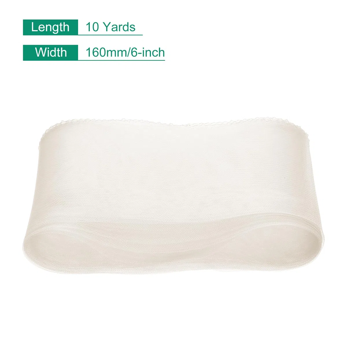 QUARKZMAN 10 Yardas De Trenza Rígida De Crin De Caballo De 6 Pulgadas De Ancho Para Costura De Ballenas De Poliéster Accesorios Para Vestidos De Novia Vestidos Formales, Beige Claro