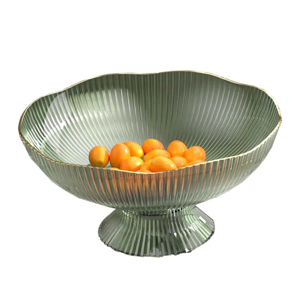 Yosoo Health Gear Frutero, Plato de Fruta Escurridor de Plástico con Base Desmontable, Diseño Elegante para Fiestas en Casa y Uso Al Aire Libre, 25 Cm X 12 Cm X 13 (GREEN)