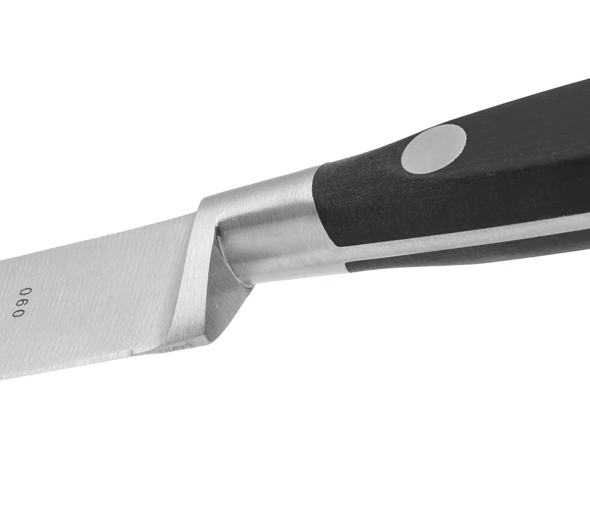 ARCOS Cuchillo carne 130 mm y 5 pulgadas con Hoja Acero Inoxidable 130 mm, Cuchillo cocina profesional cortar una variedad alimentos, Mango ergonómico polioximetileno POM, Serie Riviera, Color negro
