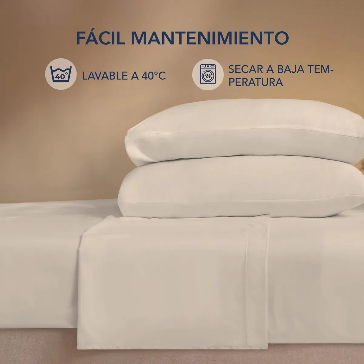 Dreamzie Sabanas 160x200 cm - Juego de Sabanas 4 Piezas - Poliéster Microfibra Cepillada - Sabana Bajera, Sabana Encimera Cama y 2 Fundas de Almohada (Sabanas Cama 160, Beige)
