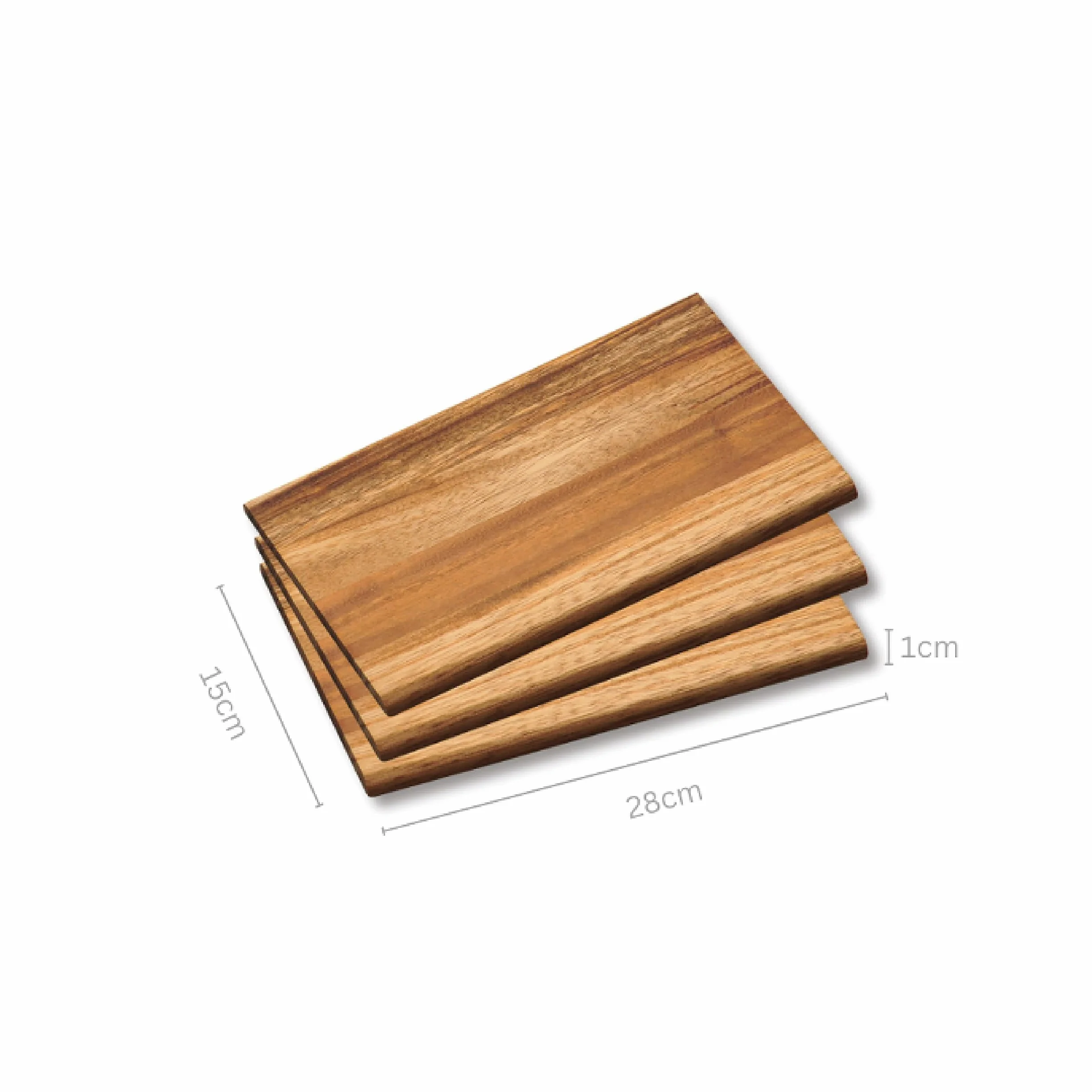 6x tabla de desayuno 6 tablas de desayuno tabla de comedor de madera de acacia Kesper