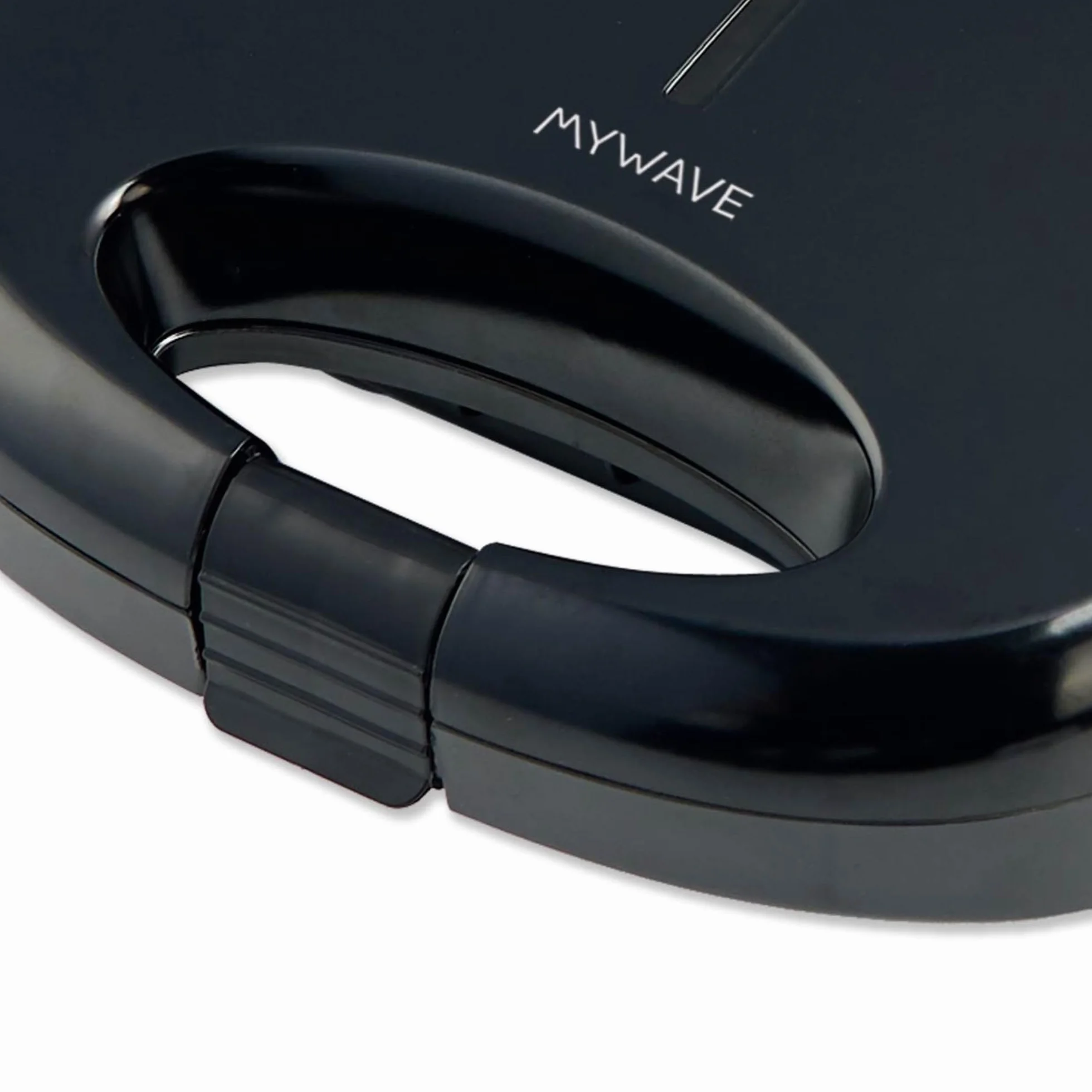 My Wave - Sandwichera - Potencia de 750W - Para Todo Tipo de Alimentos - Apertura de 90º - Parrilla Eléctrica con Placas Antiadherentes - Medidas: 22,5 x 14 cm- Negro