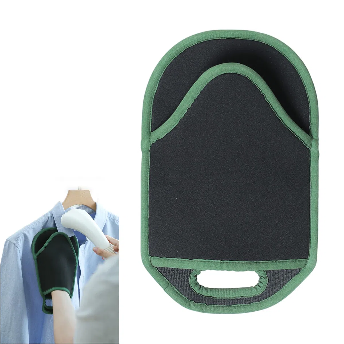 SHIMOYAMA Guante de planchado de vapor para ropa, 1 paquete, guante resistente al calor, guante anti vapor (verde)