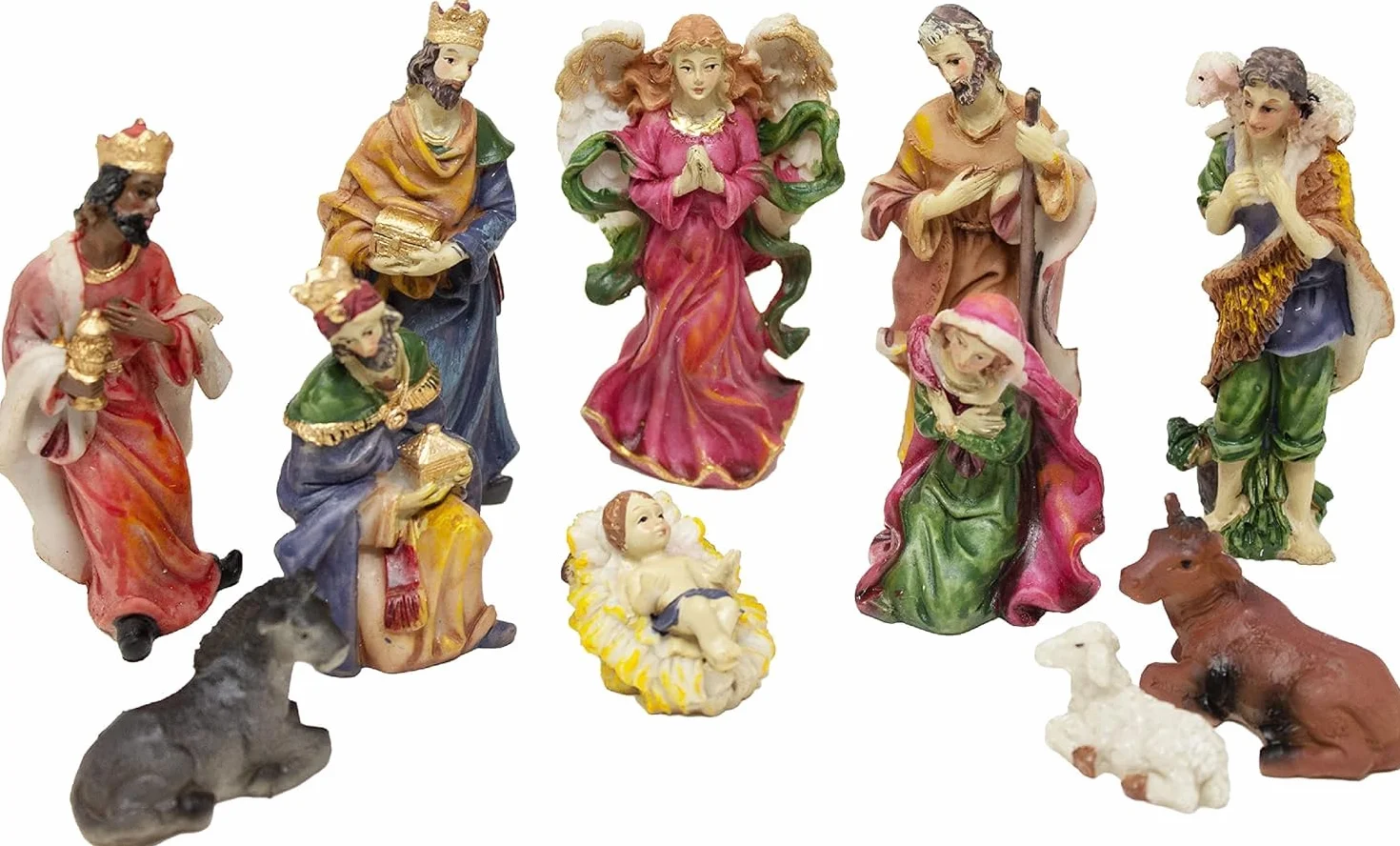 ToCi Belén navideño con 11 Figuras (de hasta 10 cm) de diseño clásico para decoración navideña de belén