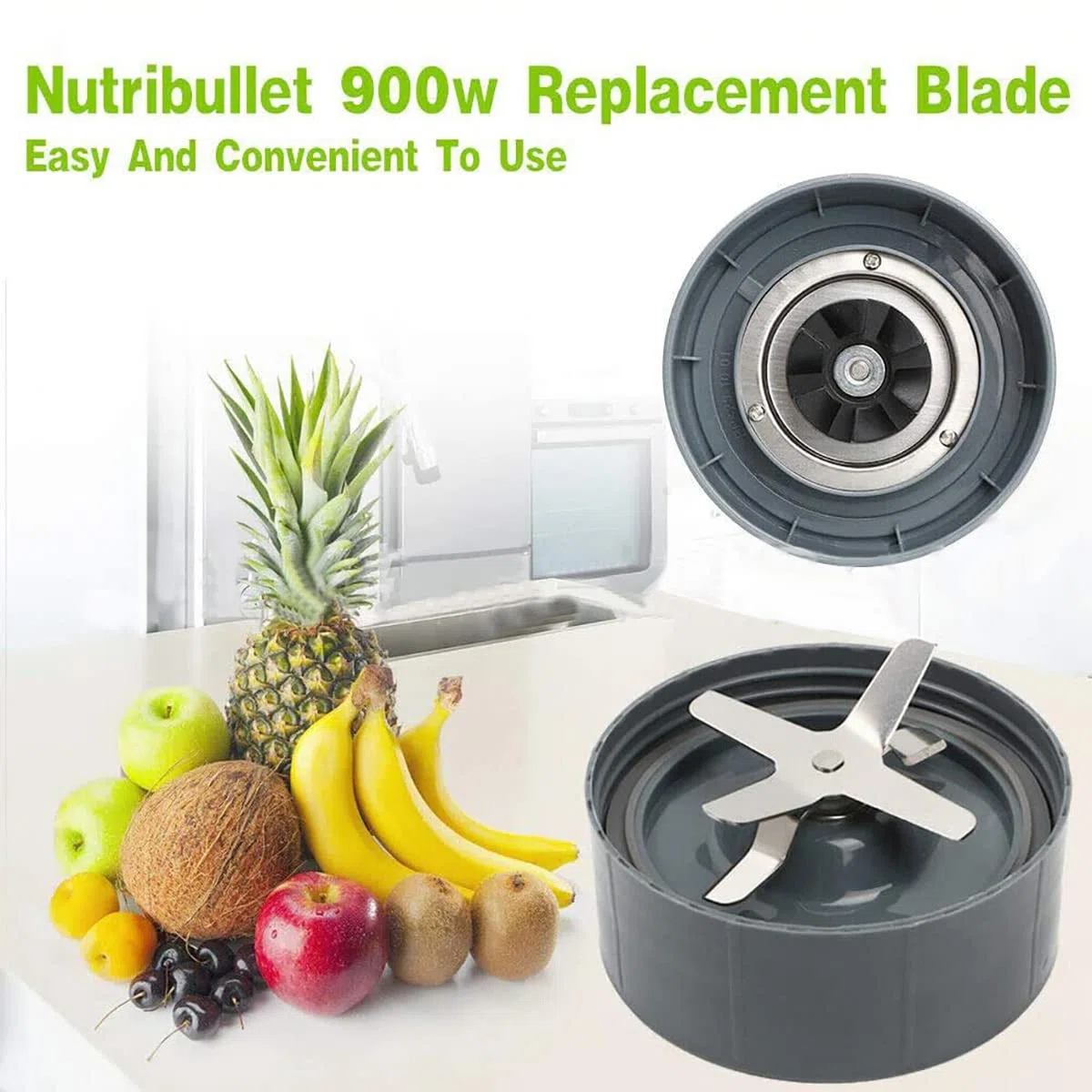 WANGCL - Cuchilla de extractor de repuesto para accesorios Nutribullet NUTRI 600W 900W con juntas de goma de silicona, sello de anillo O, rueda de transmisión y almohadilla anti-vibración