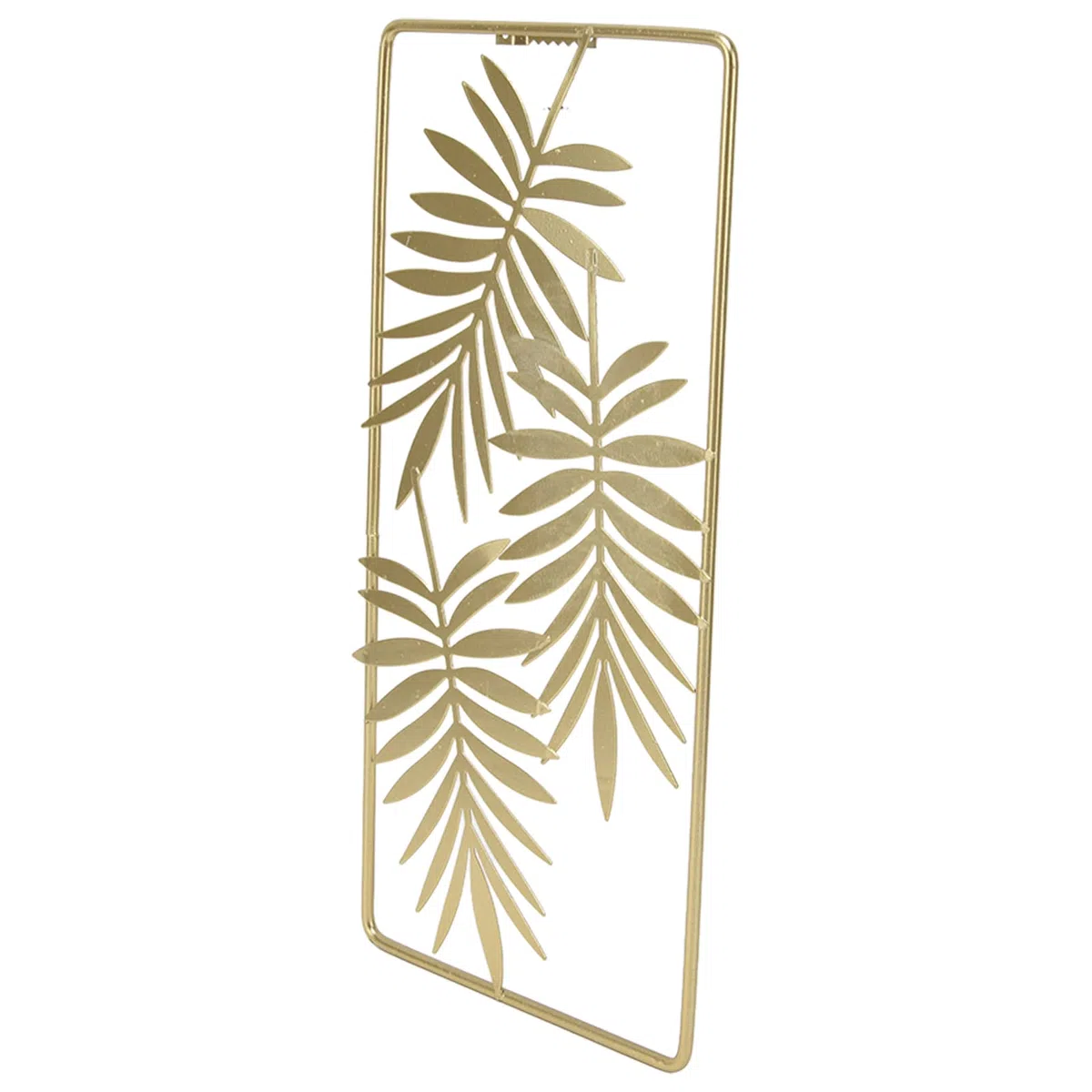 Ejoyous Decoración de pared de metal dorado, 3D, esculturas de pared, hoja de metal, estilo nórdico, decoración de pared para salón, dormitorio, fondo 29,5 x 14,5 cm