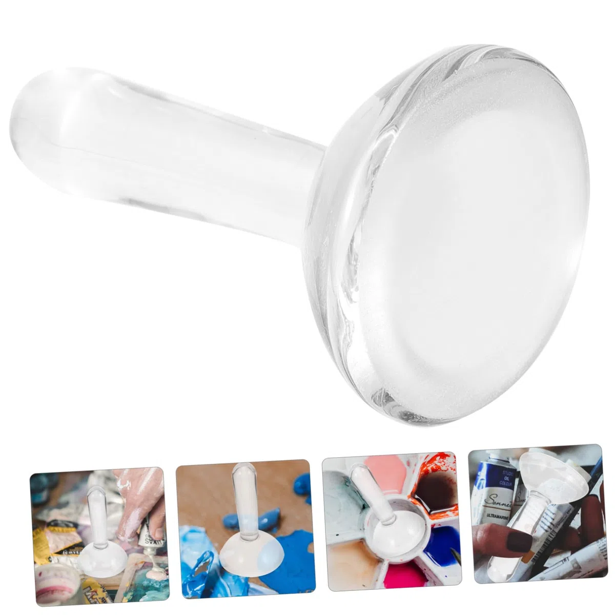 Bricolaje De Molienda Muller De Vidrio De Pintura Al Óleo Molinillos De Vidrio para Vidrieras Carpeta De Acuarela Hacer Pintura De Vidrio Muller Aparato para Acuarela Líquido