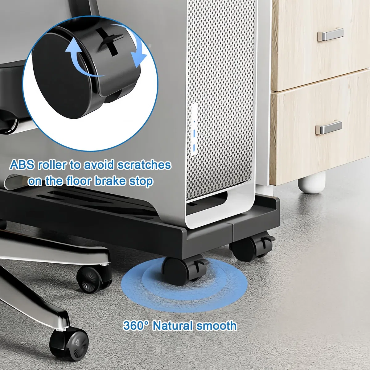 Soporte para ordenador de oficina, torre de PC con escritorio, carrito de soporte para PC, universal
