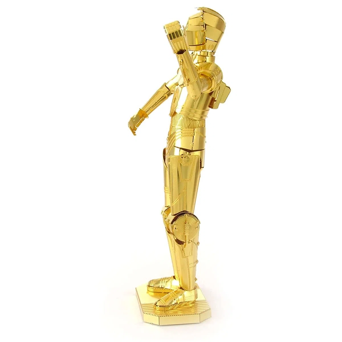 Metal Earth Puzzle 3D Androide C-3Po Dorado. Rompecabezas De Metal De Star Wars. Maquetas Para Construir Para Adultos Nivel Experto De 6.4 X 4.2 X 12 Cm