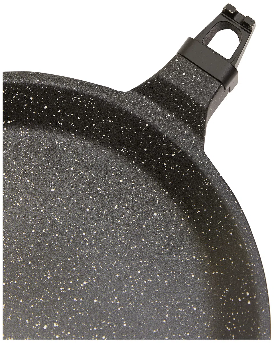 Kamberg Sartén para crepes 24 cm, mango extraíble, aluminio fundido, revestimiento piedra antiadherente, todos los incendios, incluida la inducción, sin PFOA