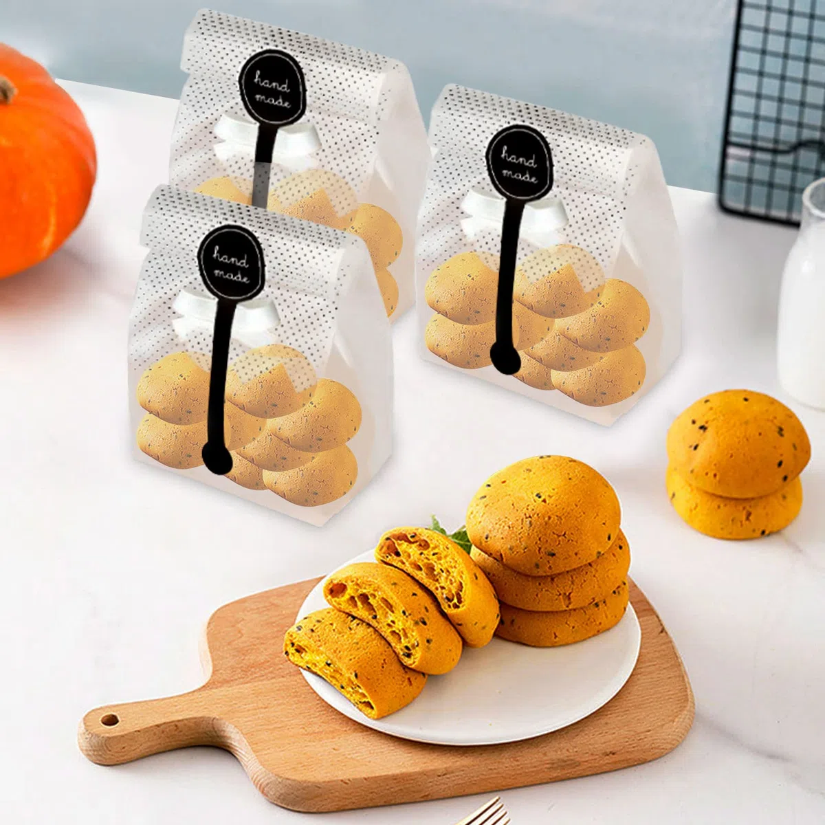 Bolsa Celofán Transparente 100 Piezas para Pasteles - Bolsas de Plástico