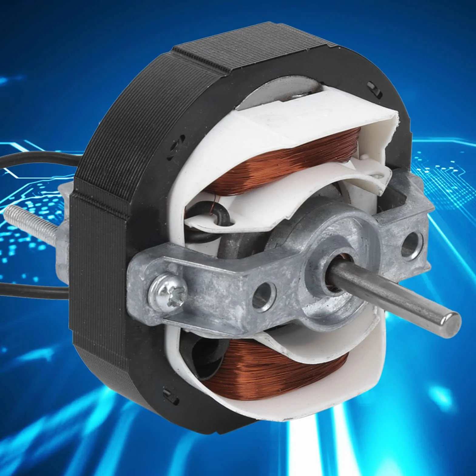 Motor DC de Reemplazo para Calentadores y Filtros de Aire con Eje Largo Modelo YJ5812 2400 rpm 220V Eficiente para Sistemas de Calefacción y Ventilación