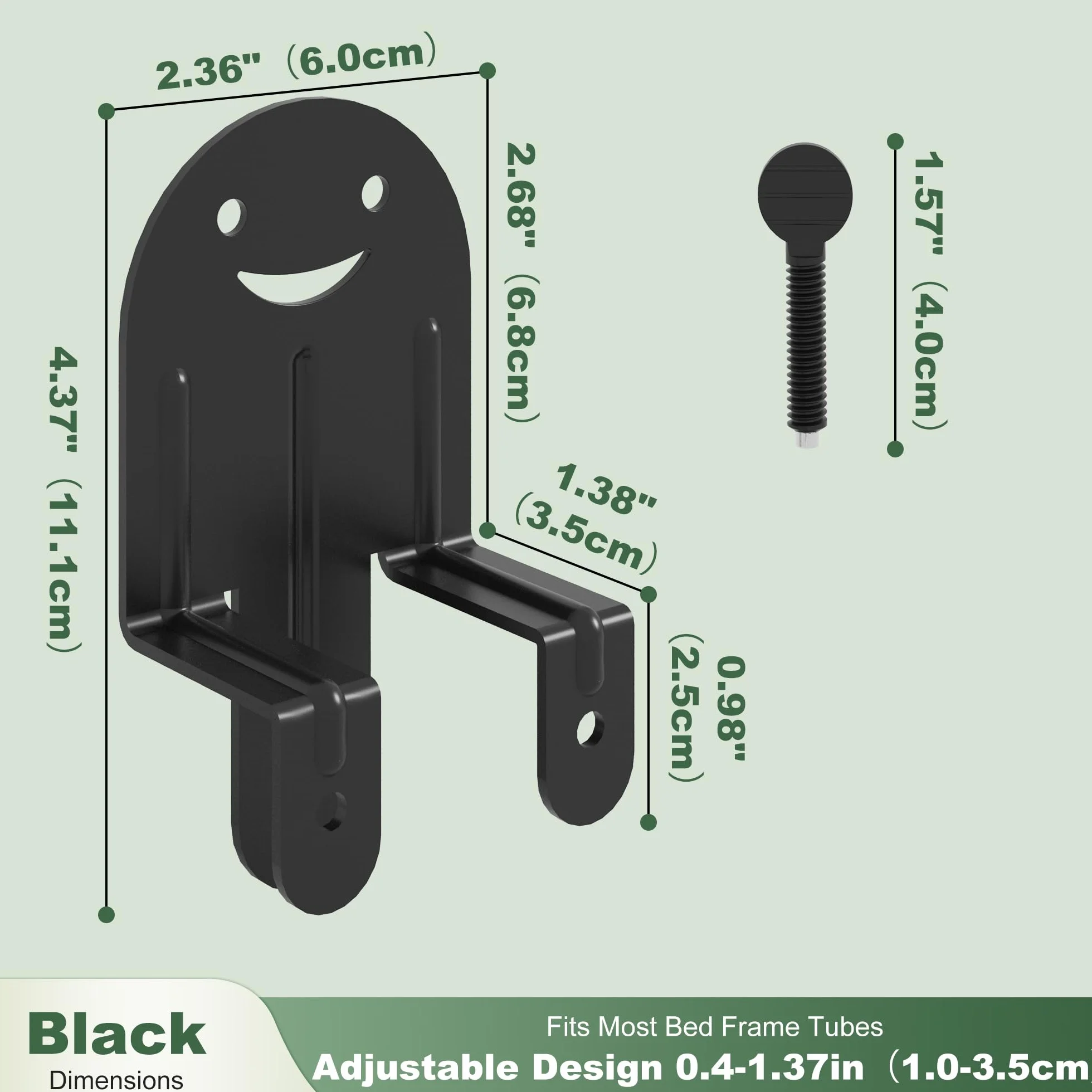 Lutown-Teen Pinzas de colchón antideslizantes para marco de cama, juntas de colchón antideslizantes ajustables, soporte de colchón en su lugar, 6 unidades, color negro