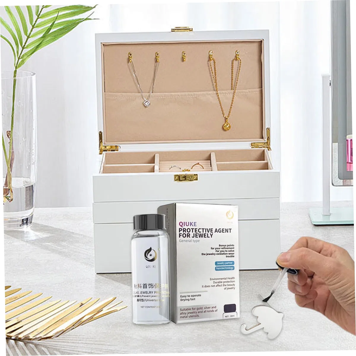 Recubrimiento de joyas, recubrimiento protector de joyas, sellador de pulido protector transparente para proteger y proteger las joyas de metal y piedra del deslizamiento, el desgaste y prevenir las