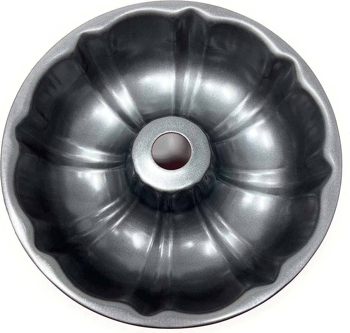 MGE - Molde de Repostería Savarin - Bizcochera con Tubo - Molde Anillo - Tartera - Molde para Tarta - Molde con Tubo - Tarrtera con Tubo - Negro - 25,5 cm