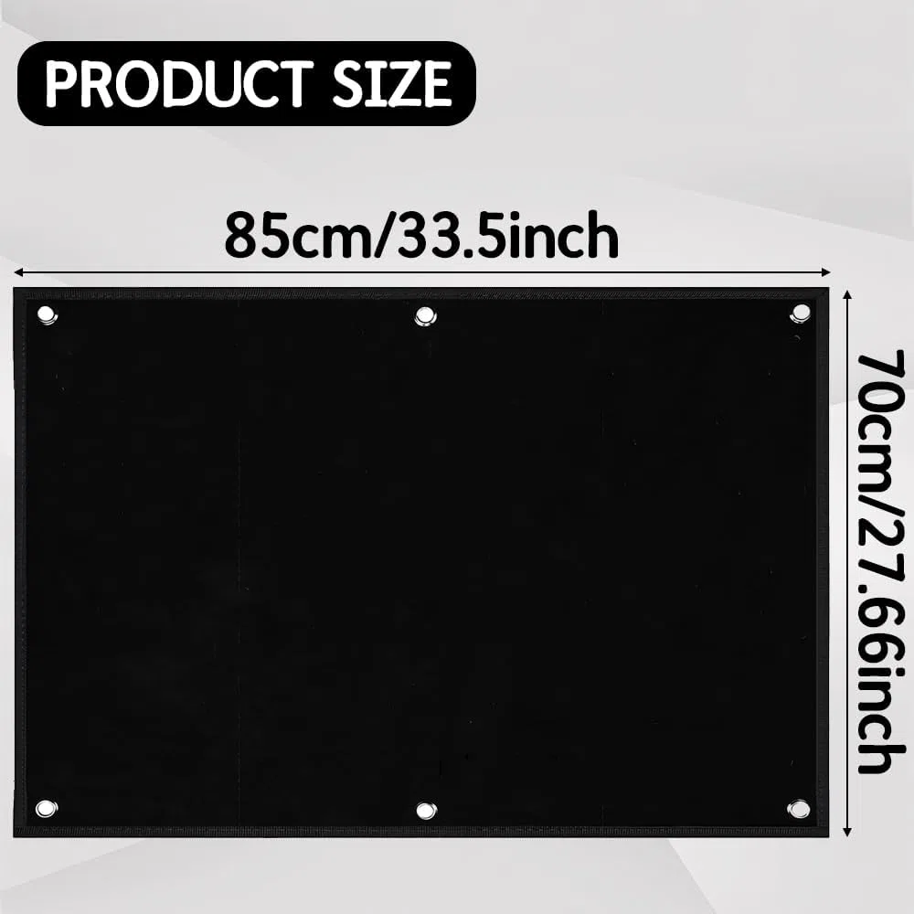 Panel de parche con, 85 x 70 cm, pantalla táctica de para parches, y moral, pantalla de pared, de nailon Oxford, 6 ojales metálicos para montaje en pared