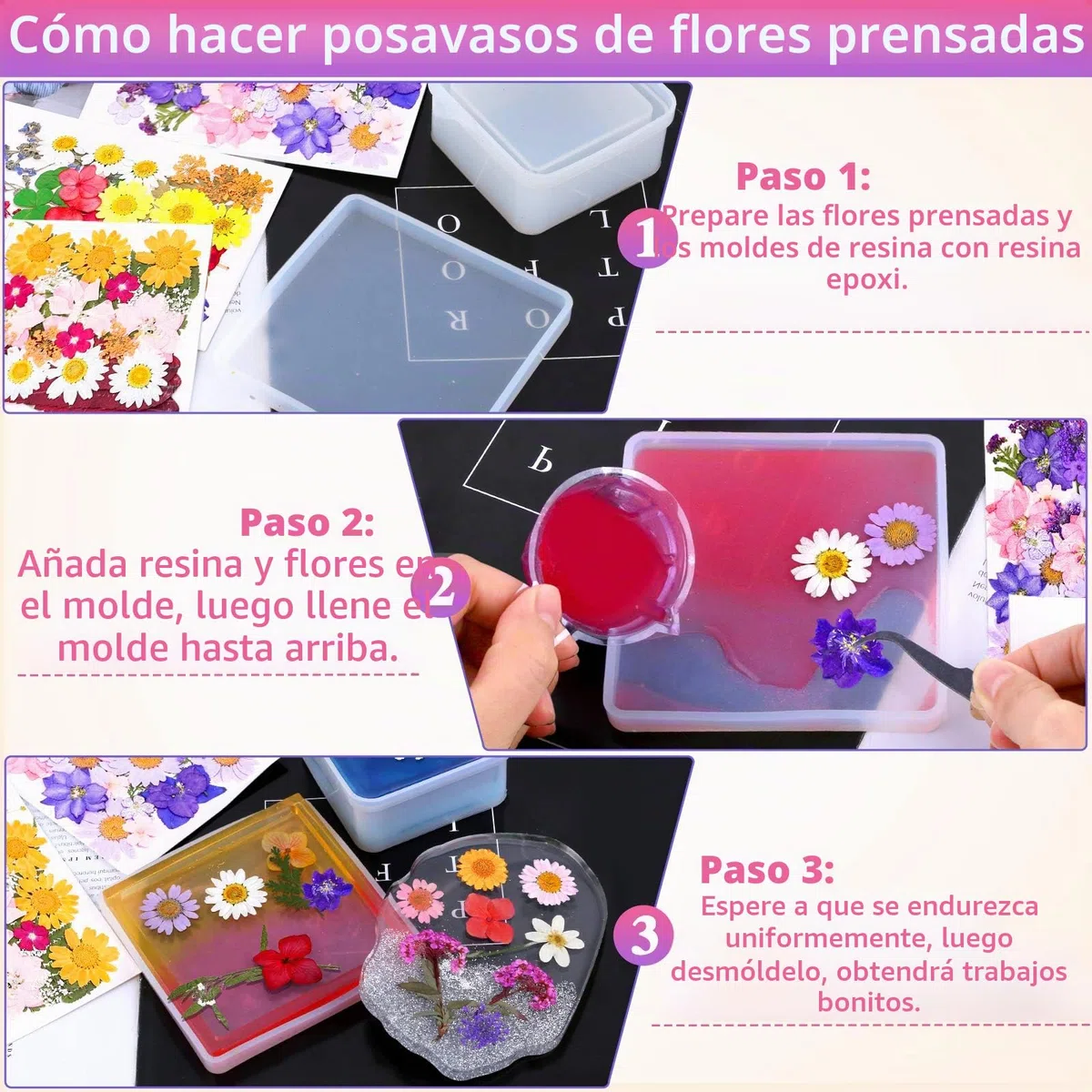 140 piezas de flores secas para resina, flores prensadas, hojas secas a granel, kit de hierbas naturales para álbumes de recortes, manualidades, joyas de resina epoxi, velas, jabón, decoración de uñas