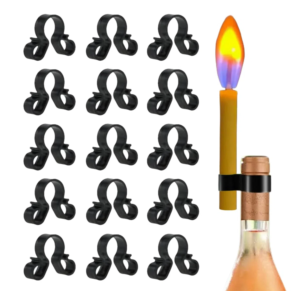 Bengala para botella de champán, multifuncional, clips de bengala para velas, bodas, cumpleaños, celebraciones, ceremonias, clubes, hogar, cocina