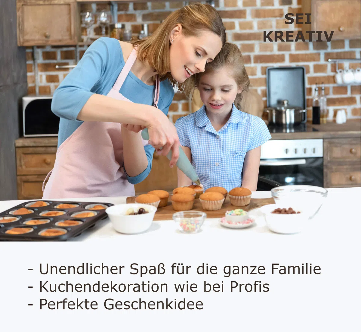Wenburg Juego de boquillas pasteleras – 29 piezas – Diferentes mangas pasteleras con boquillas profesionales – Juego de repostería con accesorios versátiles para decoración de tartas, incluye libro