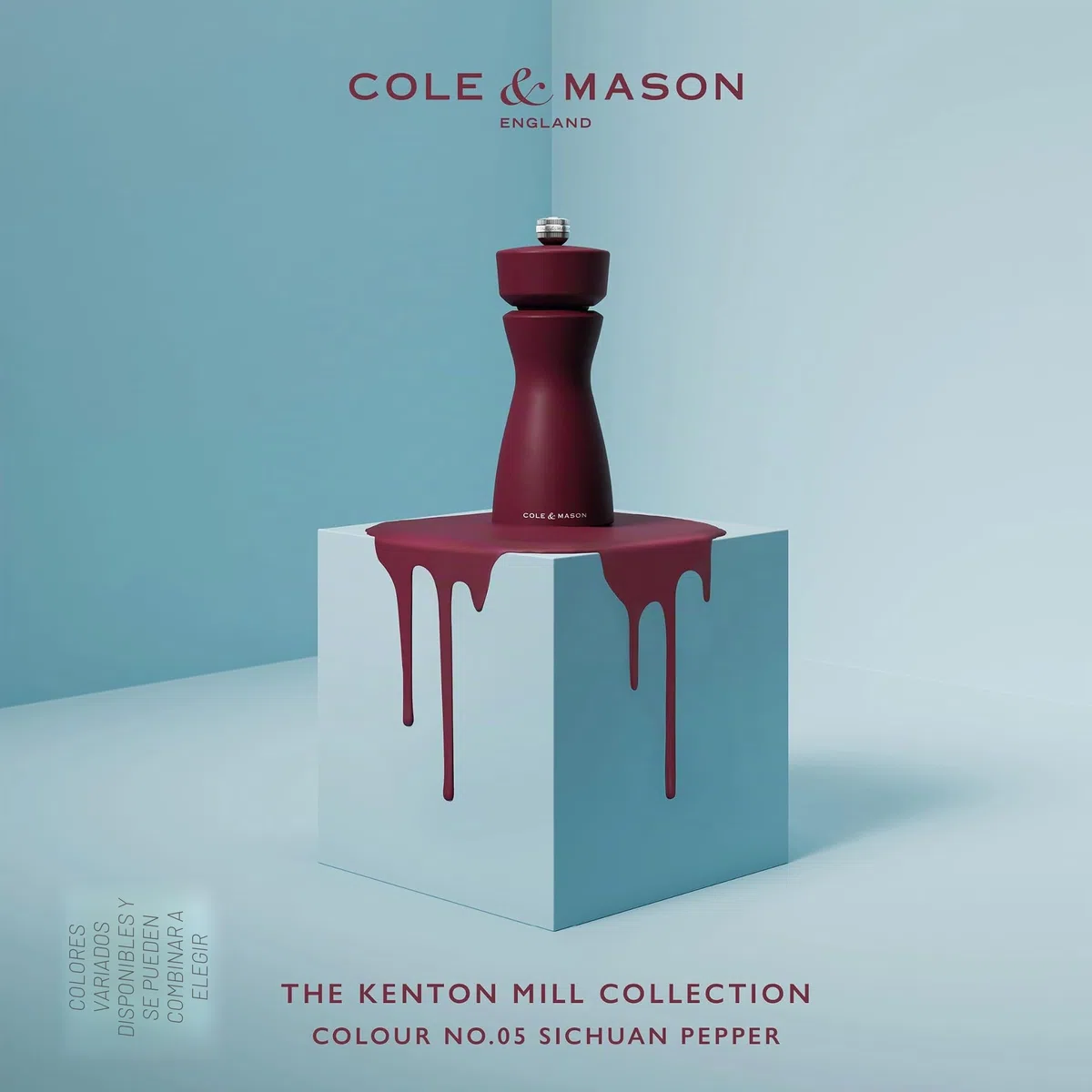Cole & Mason Kenton Molinillo de Sal y Pimienta, Pimienta de Sichuan, Molienda Ajustable, Mecanismo de Cerámica Duradero, Incluye 1 Molino, 15 cm