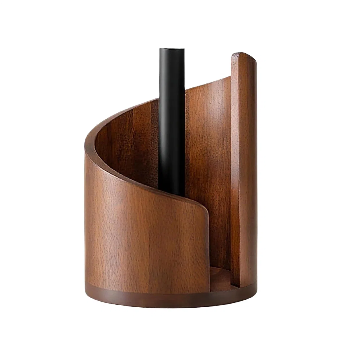 Porta Rollos De Papel De Madera para Encimera - Estante Dispensador - Portarrollos de Cocina Independiente con Base de Madera | para Cocina, Mesa de Comedor, Gabinete, Estante de Estilo