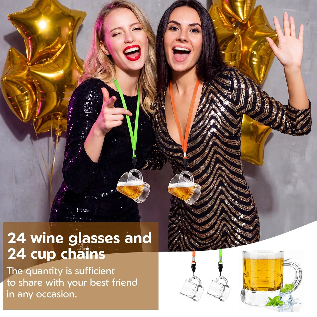 25 Piezas Vasos de Chupito con Asa, 30ml Reutilizable Vasos de Chupito para Soltero Fiesta Temática de Carnaval Boda Cumpleaños