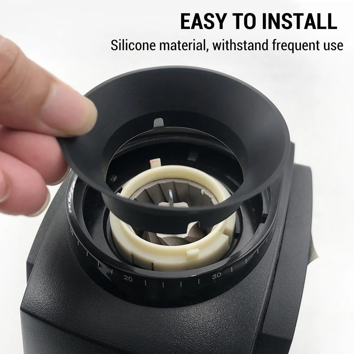 Juego de Juntas para Molinillo de café de 4 Piezas, Molinillo de café de Silicona, Accesorios Eléctricos para Molinillo de café Baratzas Encore (negro)