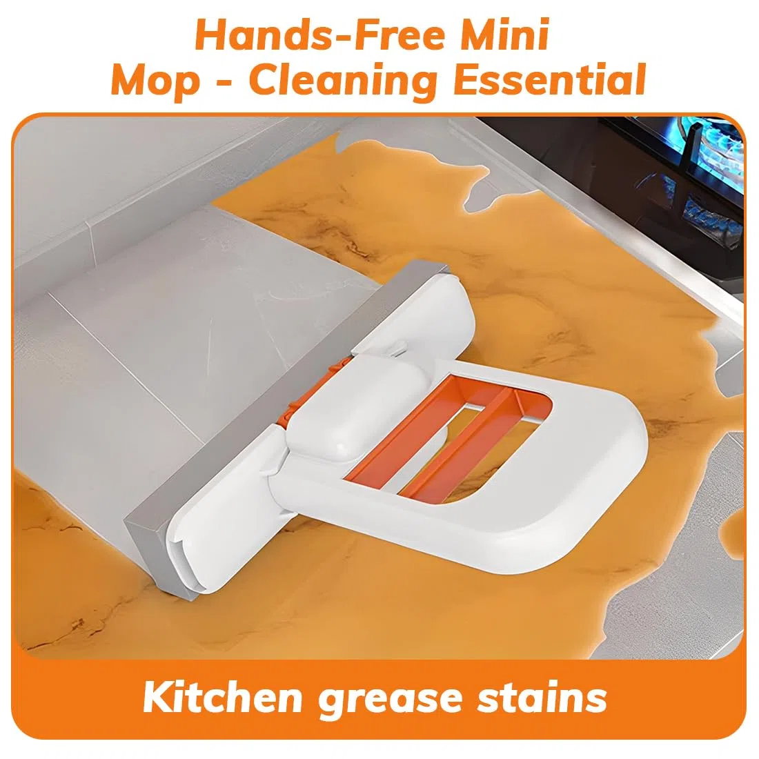 Mini Trapeador Portátil, fregona autoescurrible, mini mopa, Húmeda y Seca, Perezosa, Con Cabezal de Espuma de Repuesto, Adecuada para Baños, Cocinas, Mesas y Superficies de Cristal (15x3x13 cm)