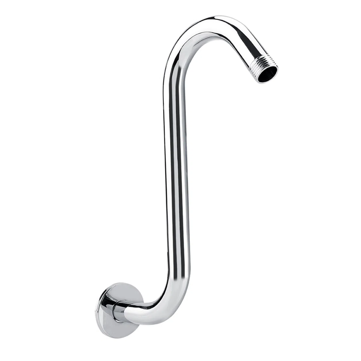 Generic Brazo de Ducha Curvado en S de Gran Altura, Acabado Plateado, Ideal para Personas Altas, Acero Inoxidable Resistente