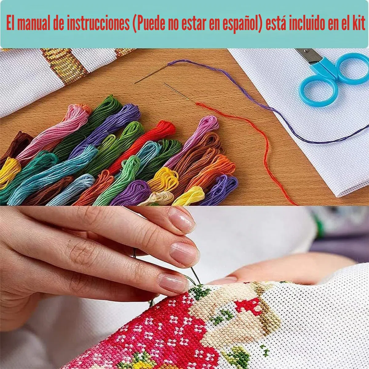 Musevial - Kit de punto de cruz con paisaje de playa estampado - Motivo impreso colorido fácil, kits de punto de cruz para adultos principiantes, regalo 30x40 cm