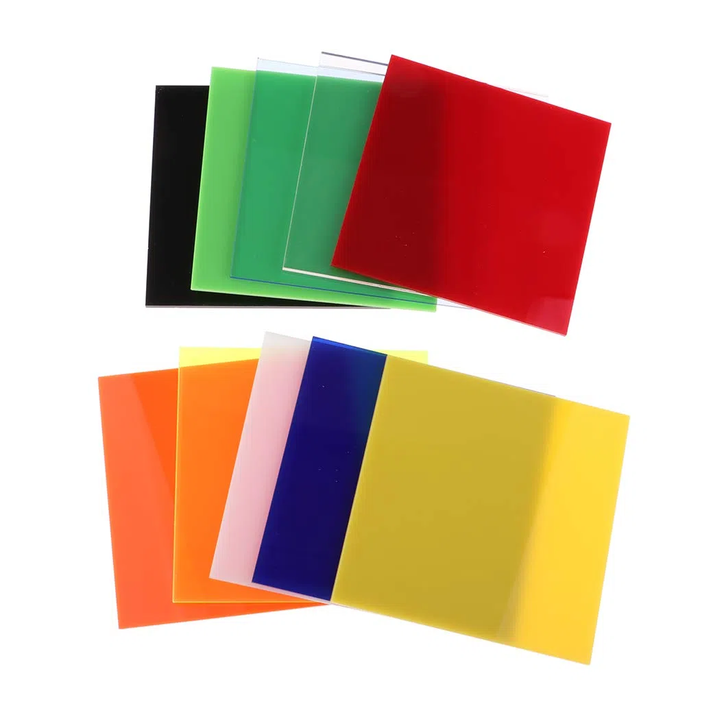 10 piezas de tablero acrílico de color de 8 x 8 cm, materiales de construcción, accesorios de bricolaje