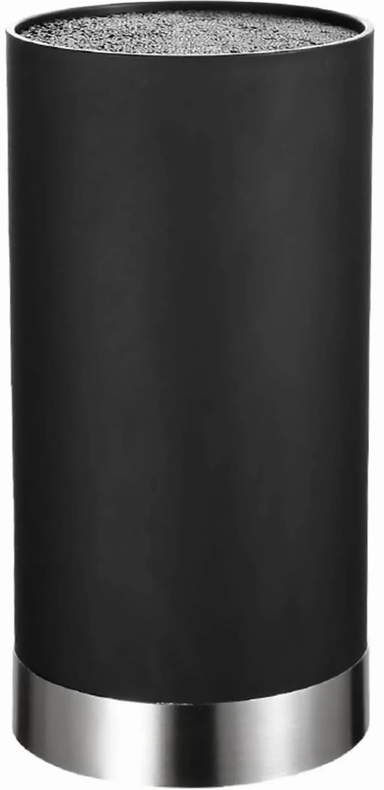 Soporte para Cuchillos Universal, Bloque para Cuchillos Vacío Fácil de Limpiar,Cuchillero de Cocina Compacto y Moderno, Apto para Todo Tipo de Cuchillos (Negro)