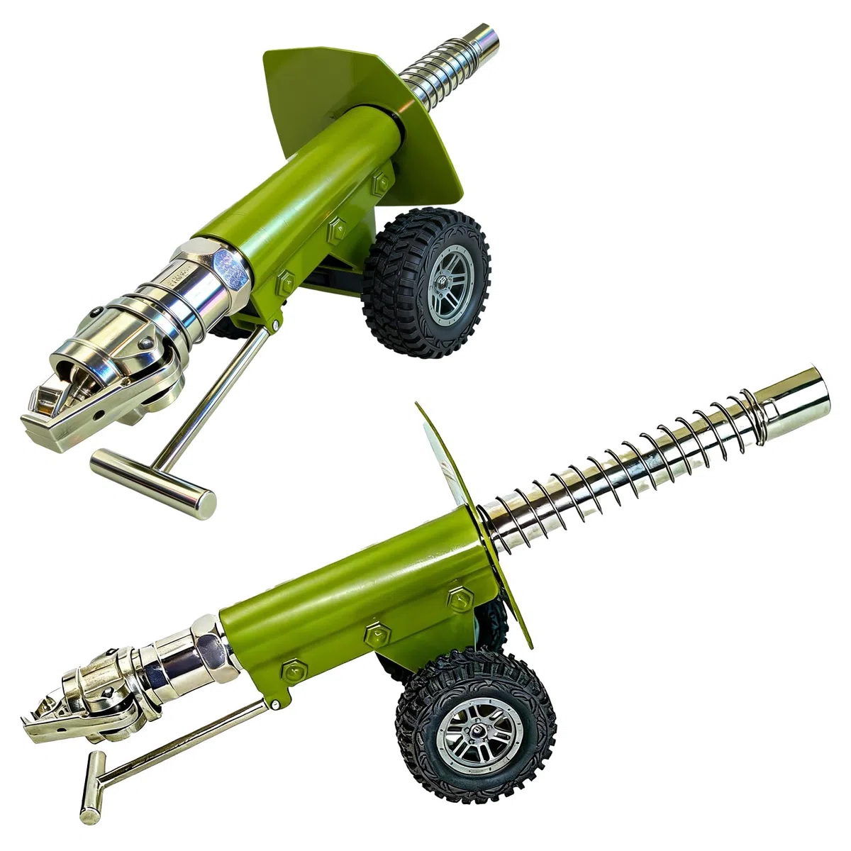 Modelo De CañóN, Modelo De Lanzador De Petardos, Mini Modelo De CañóN De Acero Inoxidable Para Manualidades, ColeccióN De Modelos Militares, Regalos, Adornos De Escritorio, Verde, 35x12x10cm