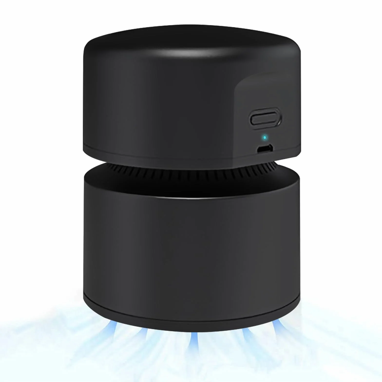 Cuteefun Aspiradora de Mesa Eléctrica, Mini Aspiradora Recargable, 120 Minutos de Funcionamiento, Función de Apagado Automático, Aspiradora de Mano de 360° Inalámbrica para Escuela, Hogar, Negro