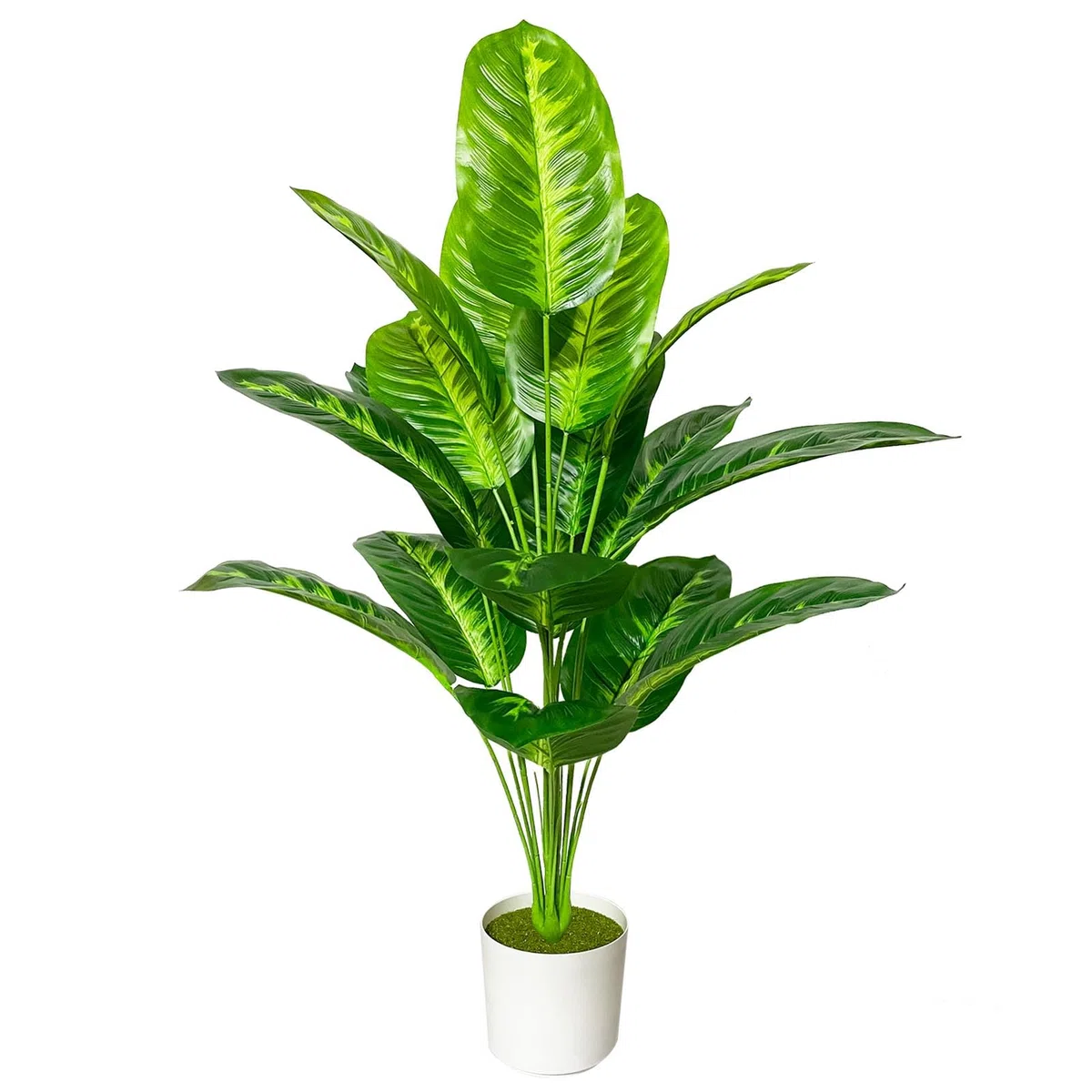 Árbol Artificial Planta Artificial con Maceta, Grande Palmera Falso Planta Falsa Interior Decoración para Hogar Salón Dormitorio Oficina Patio Tienda Jardín Baño (80cm Plátano Tropical)