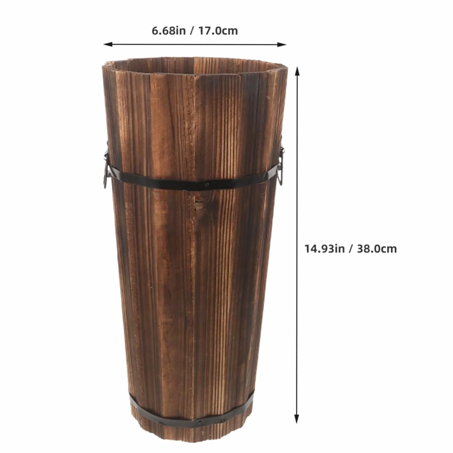 Genérico Soporte De Paraguas De Madera - 38x17cm Paragüero De Madera Multifuncional | Soporte Duradero Diseño Elegante Para, Pasillo, Patio, Hogar, Oficina, Dormitorio