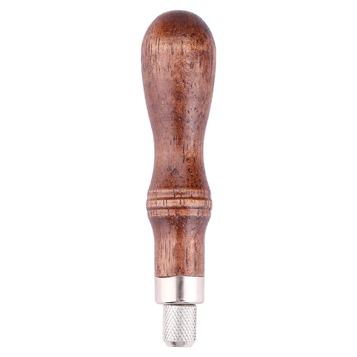 Lezna de Costura para Cuero con 4 Cabezales, Herramienta de Punteado y Perforación con Mango de Madera, para Principiantes y Artesanos en Manualidades de Marroquinería DIY