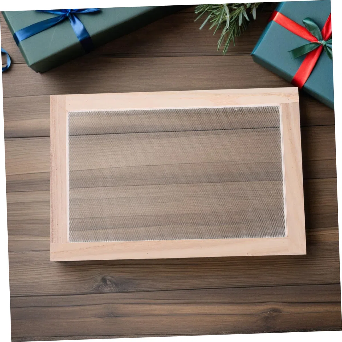 Operitacx Marco de Madera de Paulownia con Malla 3 Piezas Portátiles para Distribución Uniforme de Pulpa para Fabricación de Papel Adecuado para Manualidades y Flores Secas