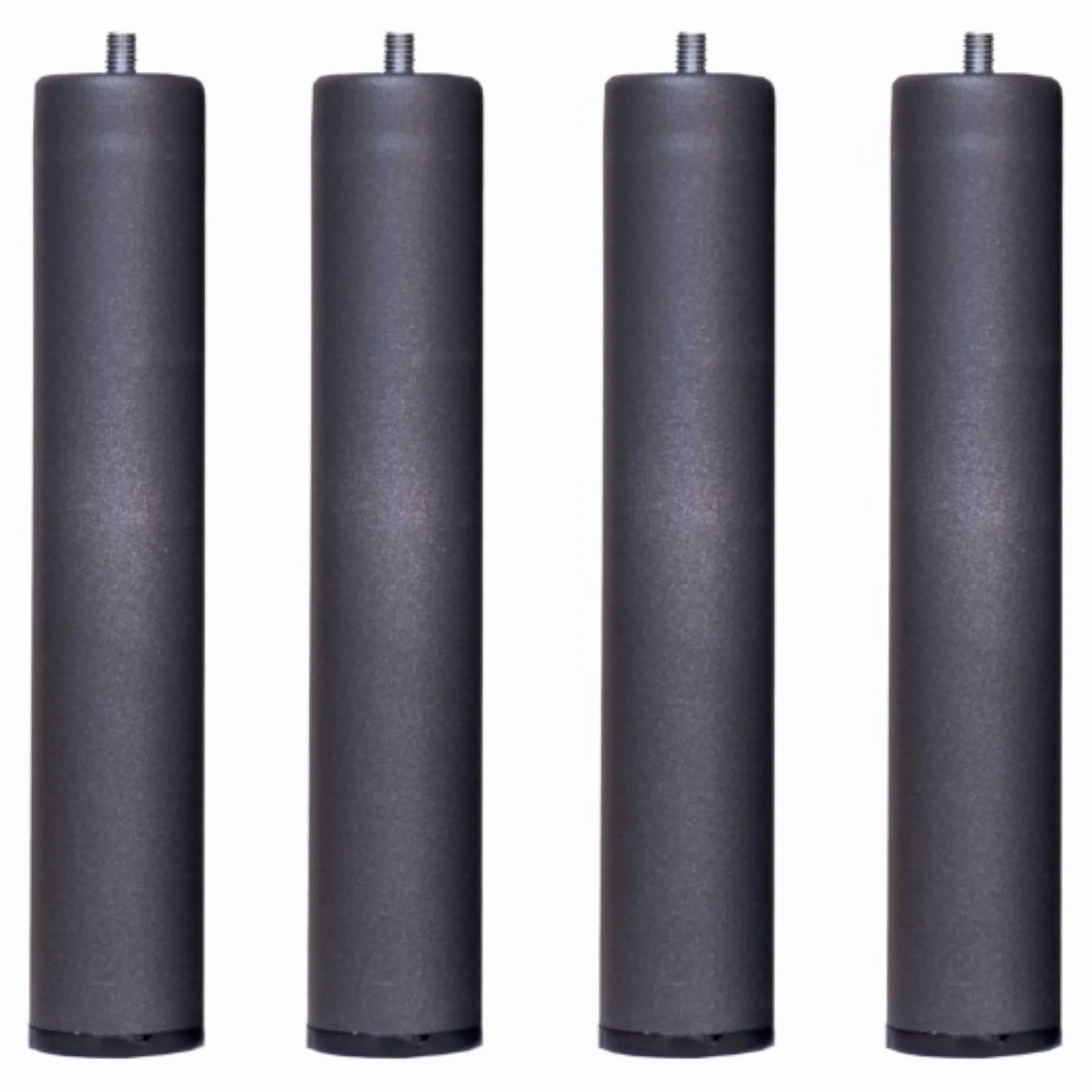 Miroytengo Pack 4 Patas 40 cm para somier o Base tapizada cilindricas Medidas Especiales Metal